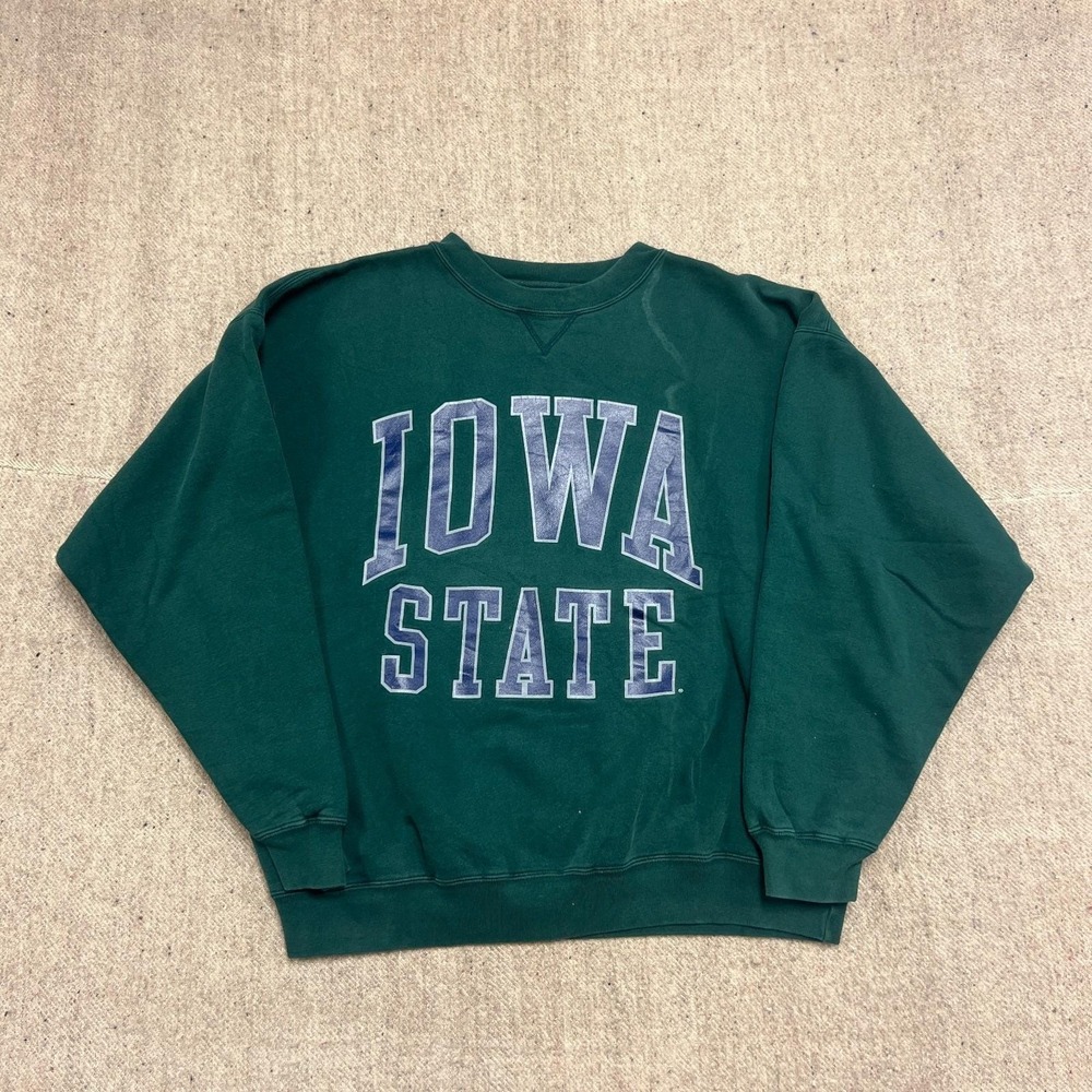 Vintage Iowa State Sweatshirt Mens Large Green 1990s